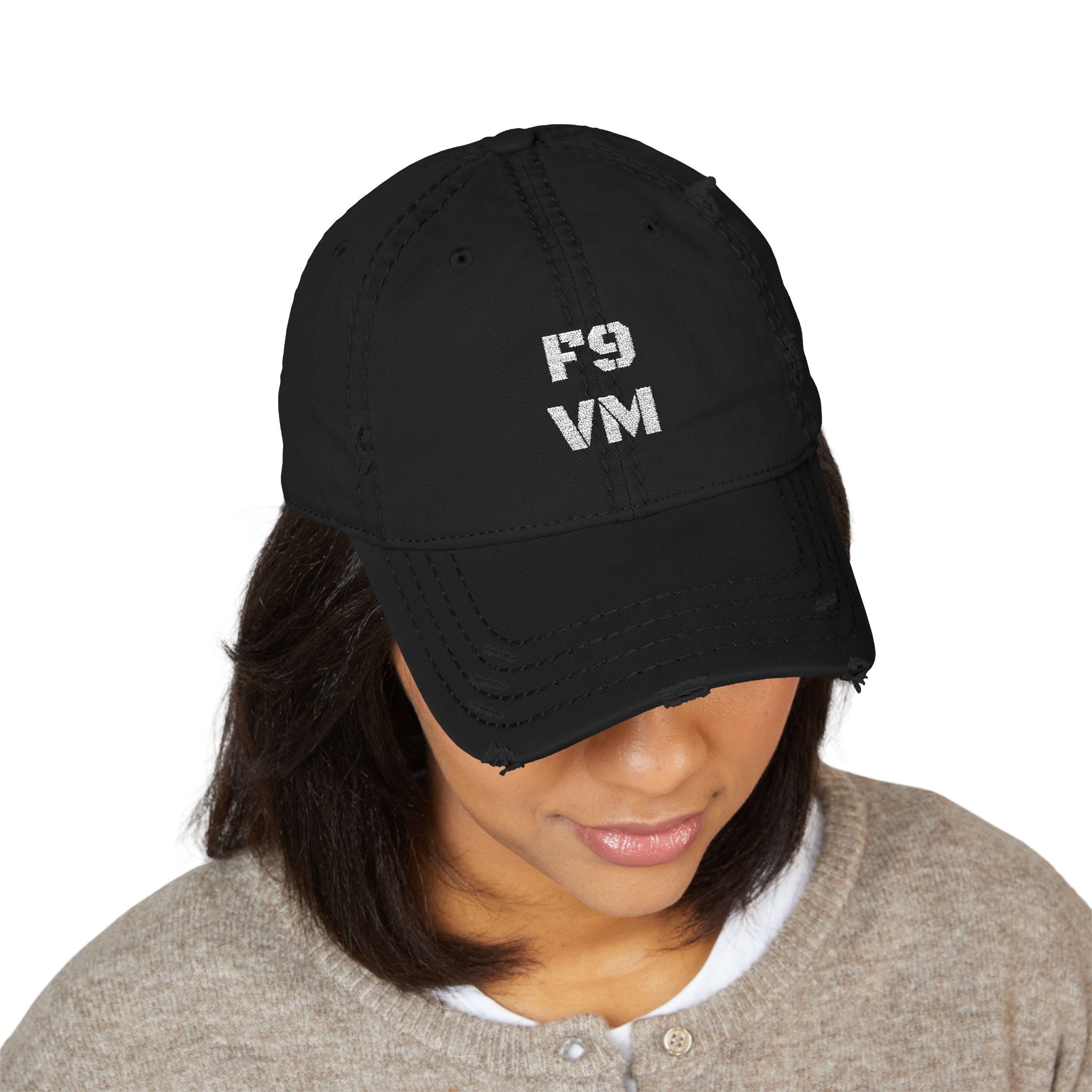 F9VM - Black w/ white stitching